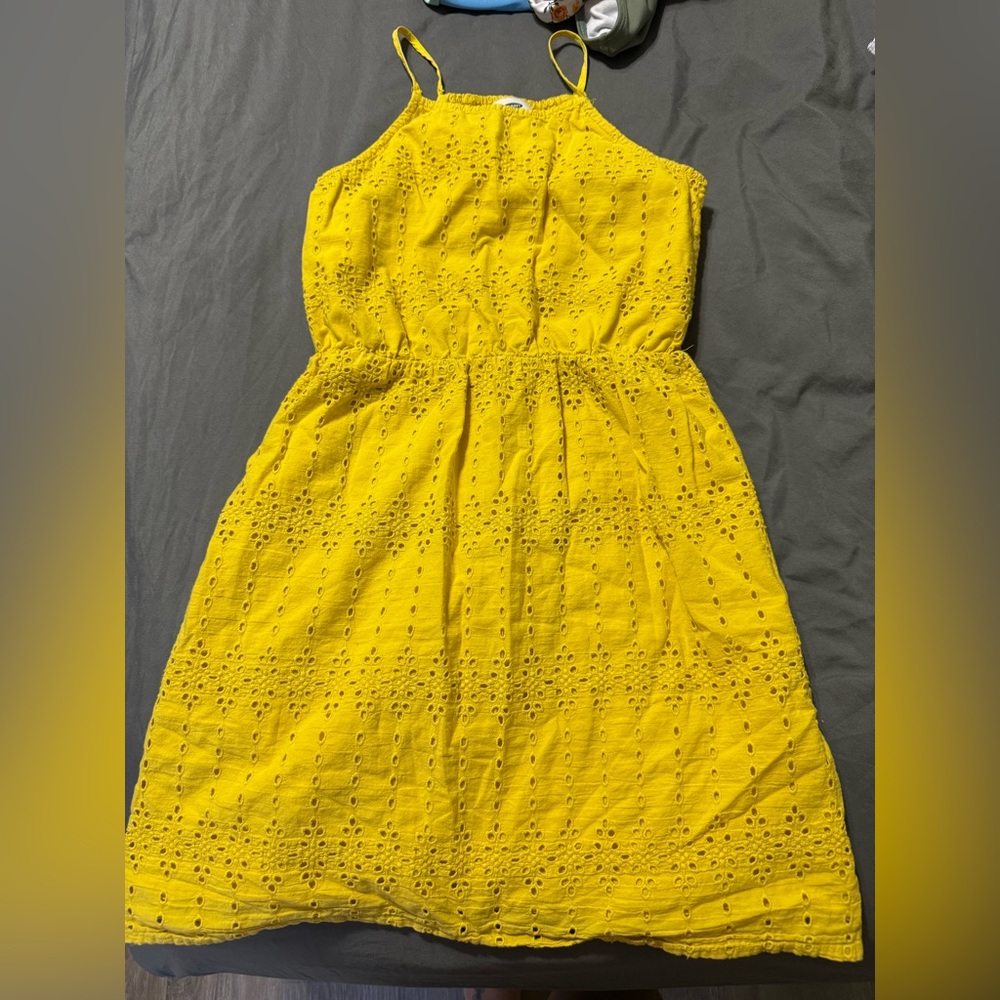 Old Navy Yellow Eyelet Dress